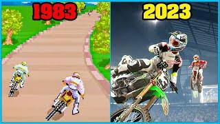 MOTOCROSS VIDEO GAMES EVOLUTION 1983 - 2023