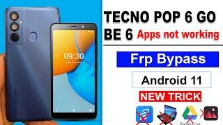 Tecno Pop 6 Go BE6 Frp Bypass NO PC Apps not working  Tecno Pop6 Go BE6 XShare not installing apps