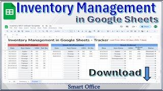 Inventory Management in Google Sheets  Track and Manage Inventory Effectively