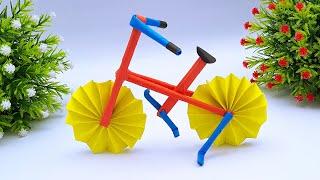 How To Fold An Origami Bicycle Using Colors Paper  DIY Paper Bicycle Or Paper Bike  Bicycle Crafts