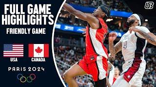 USA VS CANADA  Basketball Friendly Game  Full Highlights  July 112024