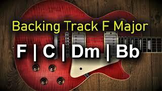 Rock Pop Backing Track F Major  70 BPM  Guitar Backing Track