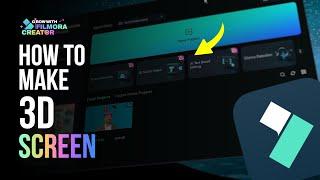 How To Make 3D Screen Effect On Filmora 13