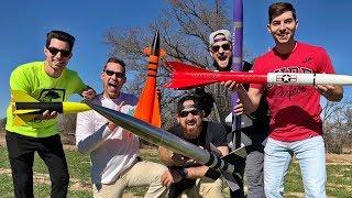 Model Rocket Battle  Dude Perfect