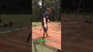 How To Build A Ground Deck On A Slope Finishing the Fascia  #diy #woodworking #tools