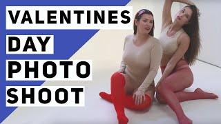 How We Love Colors Shot their Valentines Day Campaign Red tights smiles and glitter.