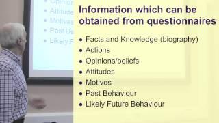 Question types & piloting. Part 1 of 3 on Questionnaire Design