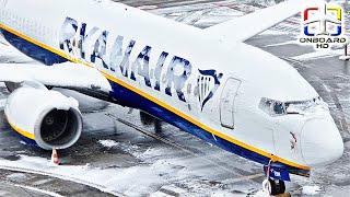 TRIP REPORT  Biggest Snow Storm I Ever Seen  Ryanair BUZZ B737  Vienna to Warsaw Modlin