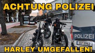 Achtung Polizei auf dem Weg zu den Harley Days alles läuft schief.  HARLEY DAYS PART 1