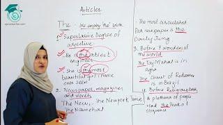 English Language  Use of Articles  Lecture No 36