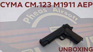 UNBOXING CYMA CM.123 M1911 AEP - FULL AUTO 1911 NON BLOWBACK