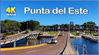 【4K】WALK   BEACH   Summer - Punta del Este  - URUGUAY