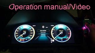 Operation manual video for aftermarket digital cluster of Benz C W204 DIGITAL CLUSTER