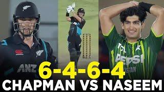 Mark Chapman vs Naseem Shah  Pakistan vs New Zealand  3rd T20I 2024  PCB  M2E2A