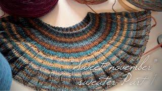 Быстро и КРАСИВО джемпер с круглой кокеткой МАСТЕР-КЛАСС «Sweet november» knitting sweater