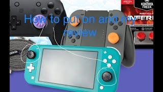 How to put on kontrolfreek thumb grips on switch and switch lite plus my review.