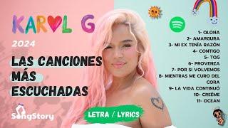 MIX KAROL G 2024 CON LETRA  MEJORES CANCIONES DE KAROL G 2024  LOS ÉXITOS DE KAROL G 