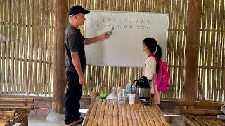 Uncle Dong came to give Ngoc Han a new dress. and taught Ngoc Han to study