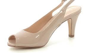 Lotus Zaria Nude Patent Slingback Shoes