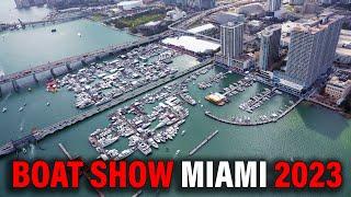 Miles de botes Boat Show Miami 2023