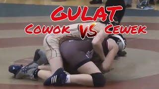 Gulat Remaja Cowok vs Cewek Cowok Menang