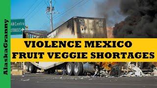 Violence in Mexico Fruit Vegetable Shortages