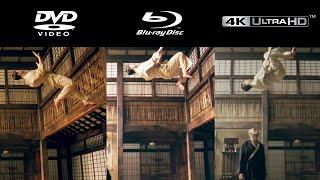 The Matrix Resolutions  DVD vs BLU-RAY vs 4K  Kung Fu Fight Scene Format Comparison