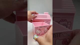 ASMR cute mini house hello kitty #storage #stationery #shortsyoutube