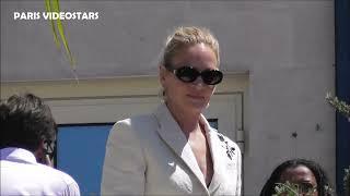 Uma Thurman arriving at the Cannes Film Festival photocall 18 may 2024 for the movie Oh Canada
