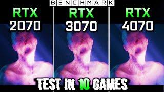 RTX 2070 vs RTX 3070 vs RTX 4070  2k - 1440p  Test in 10 Games  Benchmark