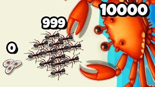 ЭВОЛЮЦИЯ МУРАВЬЁВ ПРОТИВ КРАБОВ МАКСИМАЛЬНЫЙ УРОВЕНЬ  Ants Vs Crabs Epic Battle 3D