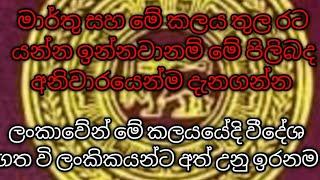 ලංකාවේන් මේ කලයයේදි වීදේශ ගත වි ලංකිකයන්ට අත් උනු ඉරනම