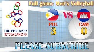 Full game  Philippines Vs Cambodia  Mens Volleyball  Sea games 2019  Dec 02 2019