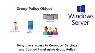 Deny users access to Computer Settings and Control Panel using Group Policy #windowsserver