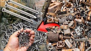 Manufacturing process of Iron Nails in Factory  factory mass production