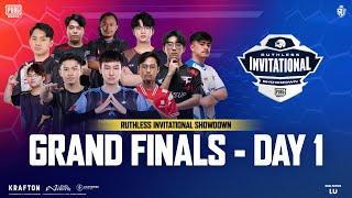 EN PUBG MOBILE RUTHLESS INVITATIONAL SHOWDOWN FINALS DAY 1 FT. #BTR #DRS #HORAA #DX #TJB #FLC #AE