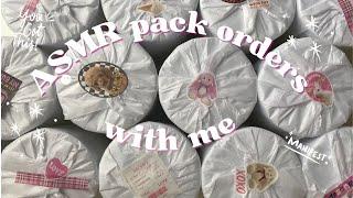 Pack orders with me small business asmr No music  No Talking  Small business packing candles