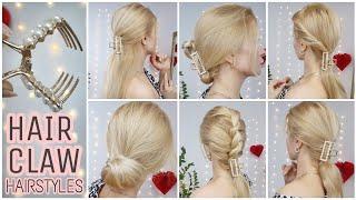 CLAW CLIP HAIRSTYLES TUTORIAL  HAIRSTYLES WITH CLAW CLIPS