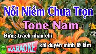 Karaoke Nỗi Niềm Chưa Trọn Tone Nam  Thái Tài