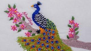 Pavo Real Bordado a Mano  Artesd’Olga