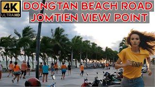 Dongtan Beach to Jomtien View Point Beautiful Sunset   2024 Pattaya Thailand