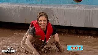 Journalist takes a walloping   Total Wipeout Official