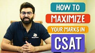 How to Maximize your marks in CSAT