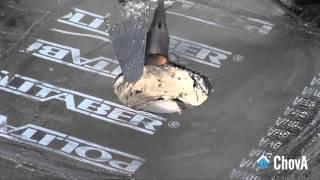 How to place ChovA’s roofing tar in DRAINS