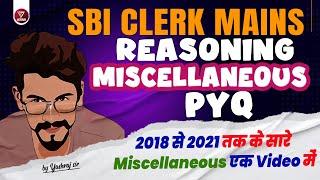 All Miscellaneous asked in SBI Clerk Mains 2018 - 2021  Previous Year Paper  Yashraj Sir  Veteran