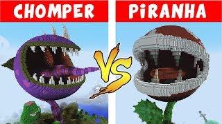 CHOMPER vs PIRANHA PLANT – PvZ vs Minecraft vs Smash