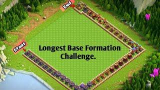 Longest Base Challenge  All Max Defenses Formation Vs Troops  Clash Of Clans