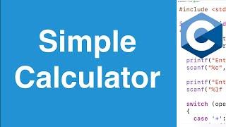 Simple Calculator  C Programming Example