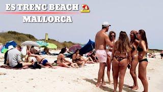  4k TOPLESS MALLORCA BEACHES  ES TRENC BEACH  MALLORCA  BEACH WALK  BEST SPAIN BEACHES