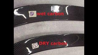 Difference between WET carbon 1 and DRY carbon fiber 2